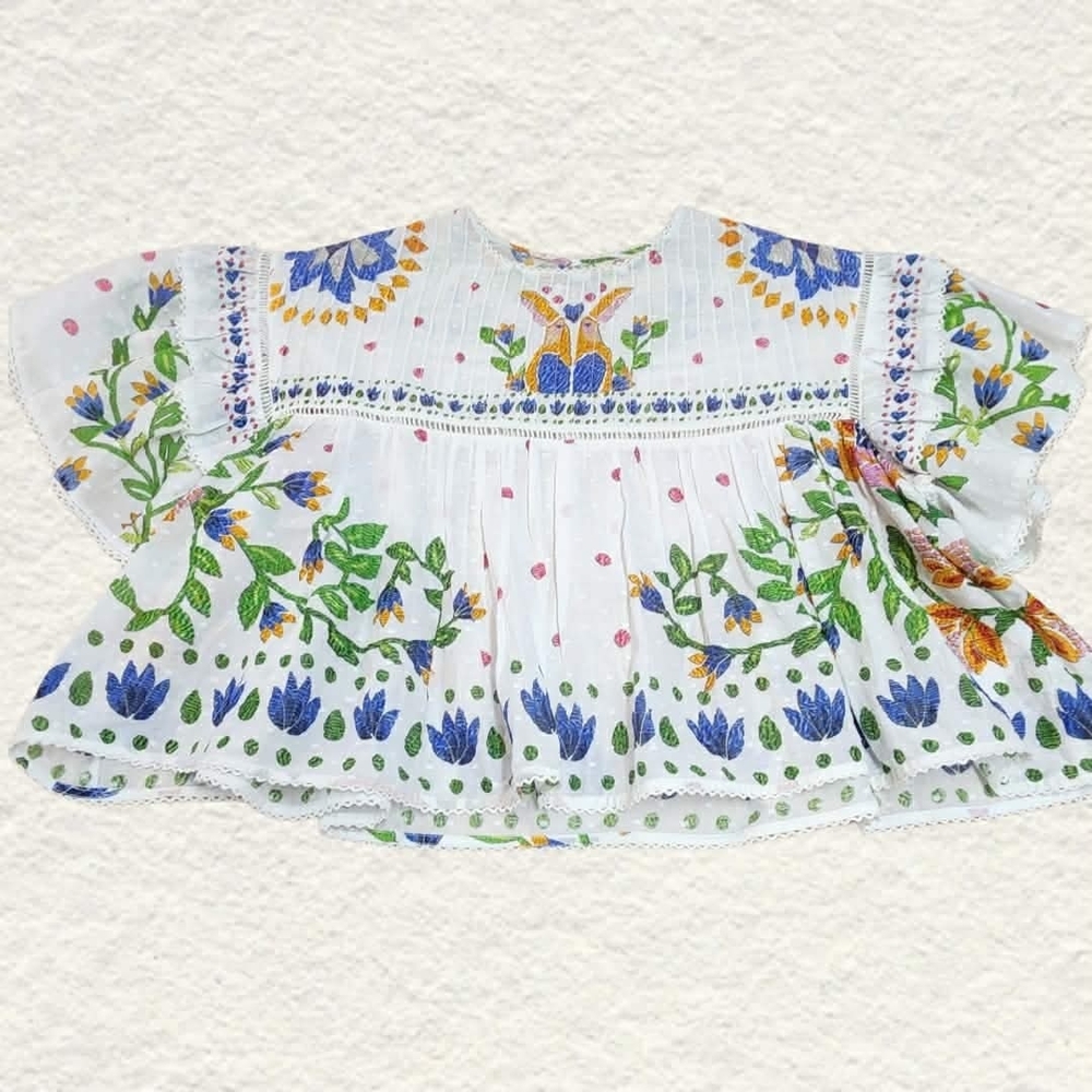 FARM Rio Colorful Floral Blouse
